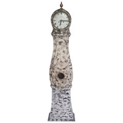 Antique Mora Clock Swedish Faux Marble Finish, early 1800s