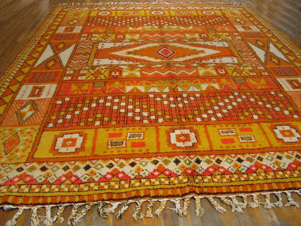 Hand-Knotted Mid 20th Century Moroccan Carpet  ( 12' x 15' - 366 x 457 ) For Sale