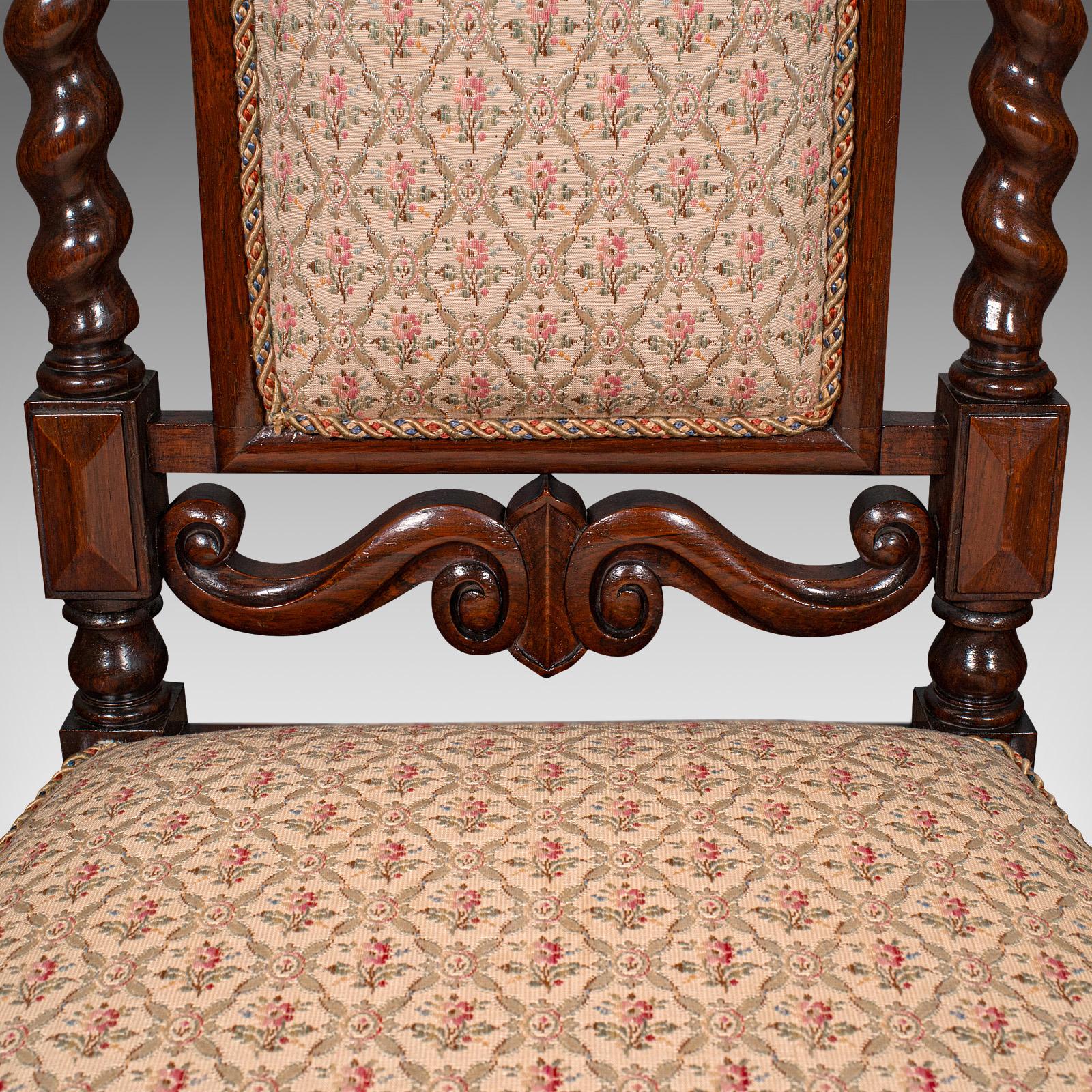 Antique Morning Room Chair, English, Silk Cotton, Side Seat, William IV, C.1835 For Sale 4