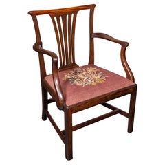 Antique Morning Room Elbow Chair, English, Armchair, Chippendale Taste, Georgian