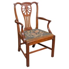 Antique Morning Room Elbow Chair, English, Lounge Seat, Armchair, Georgian, 1800