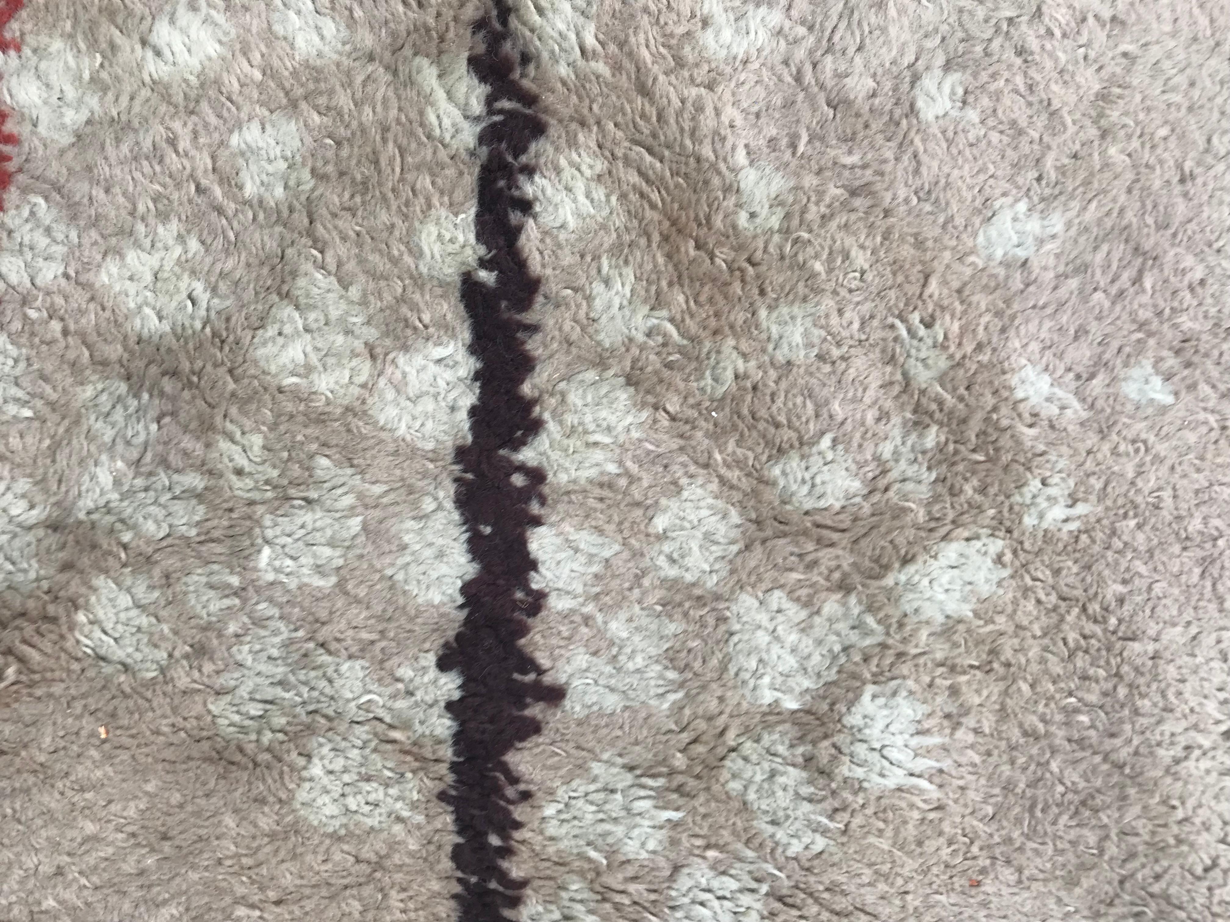 Wool Bobyrug’s Antique Moroccan Art Deco Rug For Sale