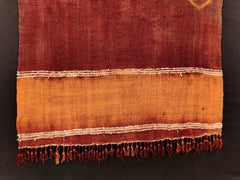 Antique Moroccan Berber Henna-Dyed Woman's Ceremonial Head Scarf