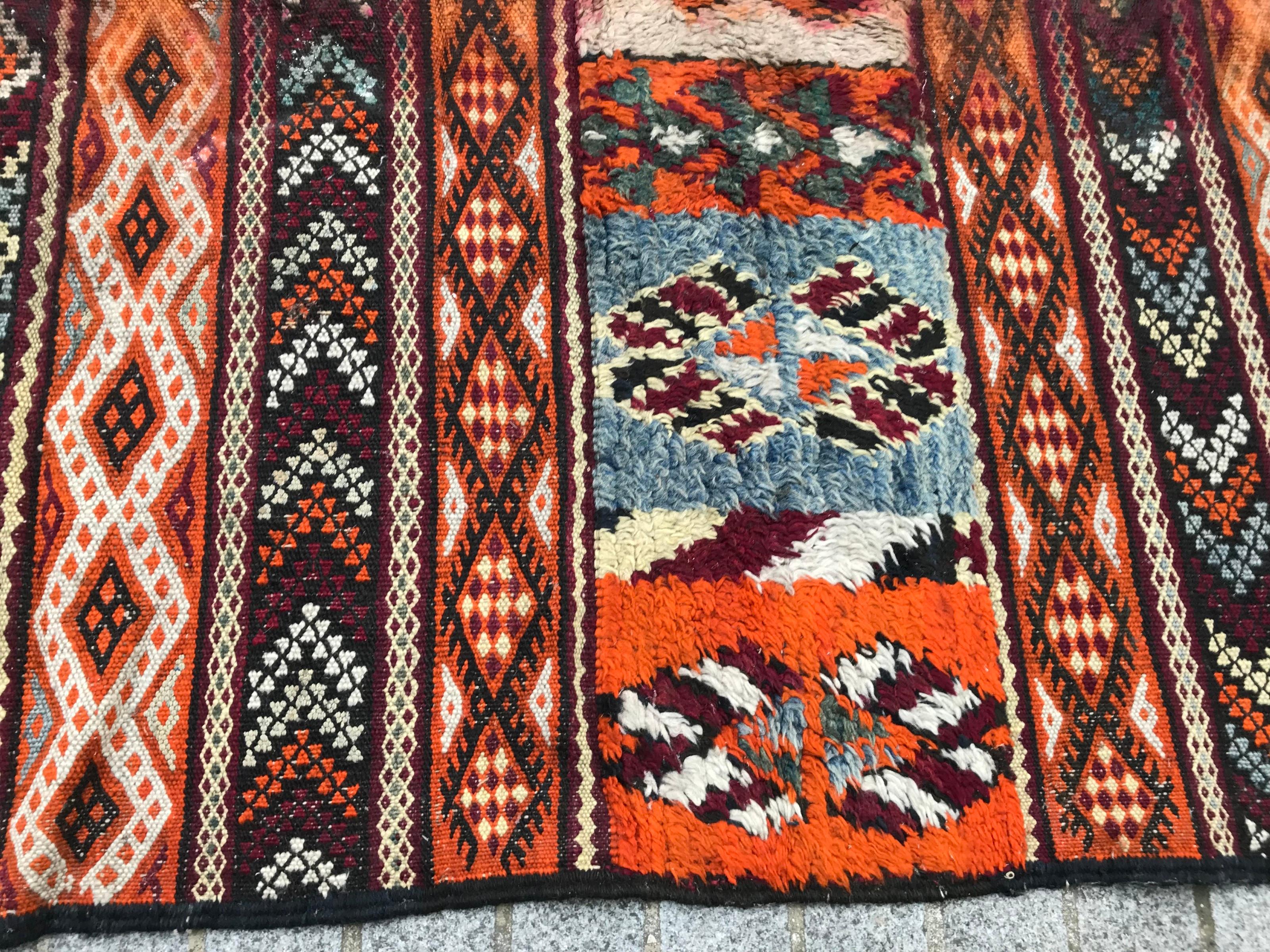 Antique Moroccan Berber Kilim Rug For Sale 5