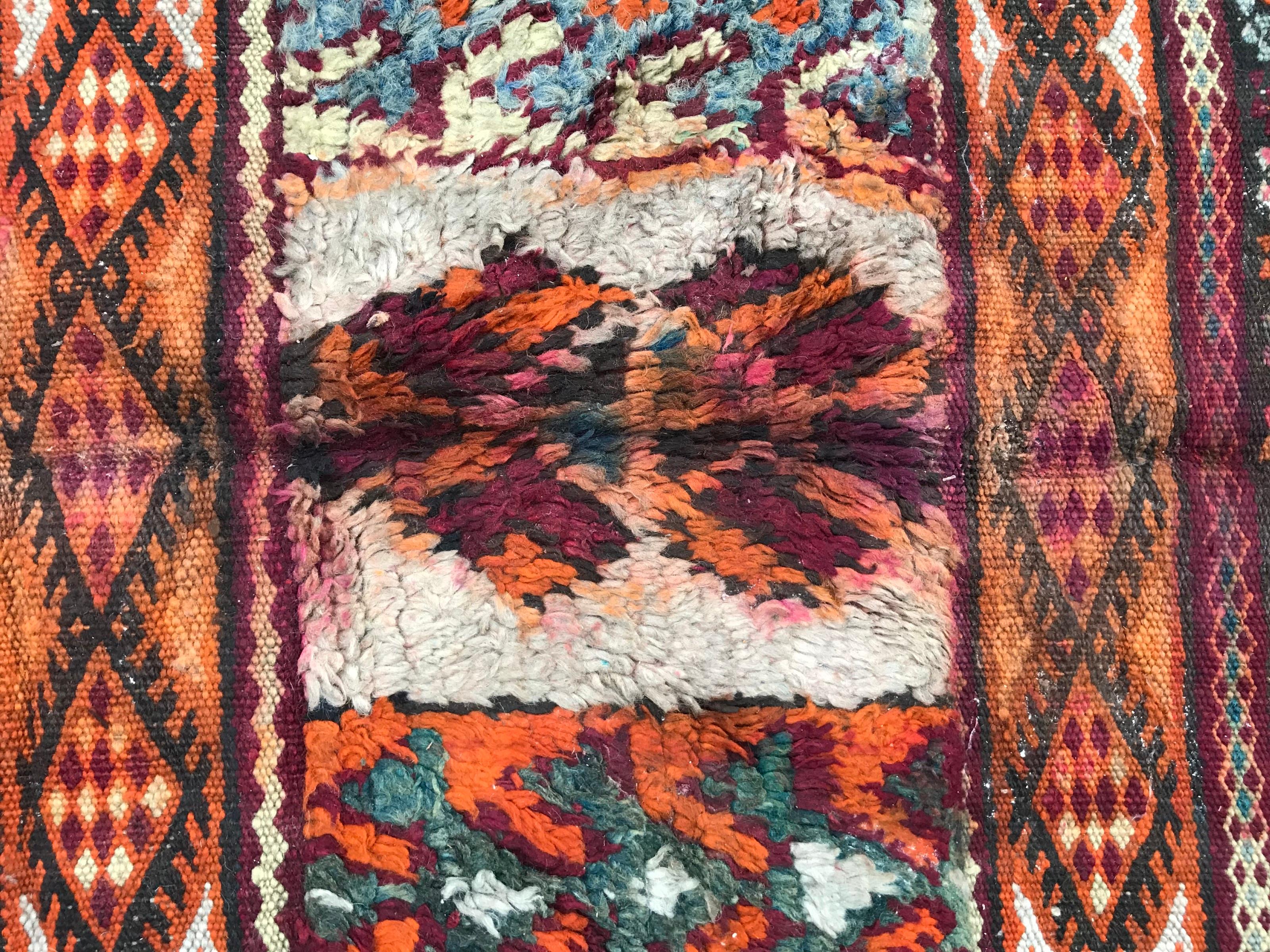 Antique Moroccan Berber Kilim Rug For Sale 8