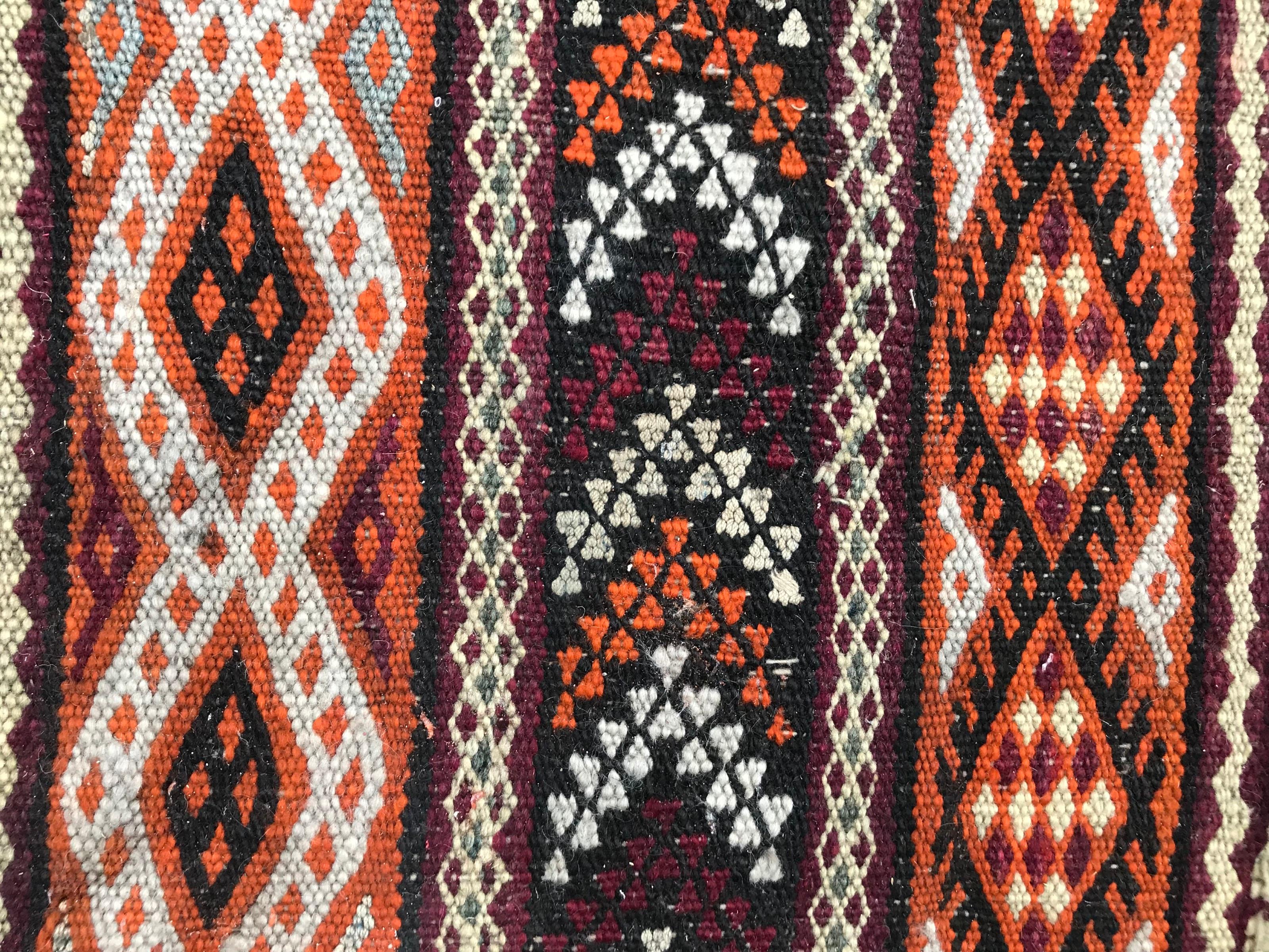 Antique Moroccan Berber Kilim Rug For Sale 9