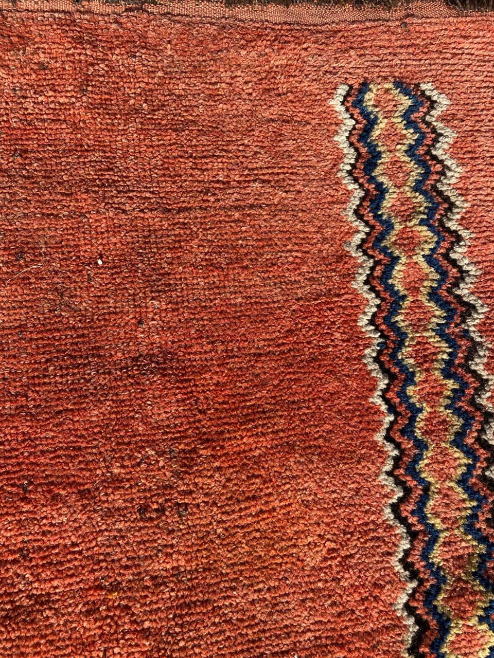 Wool Antique Moroccan Berbere Tribal Art Deco Rug