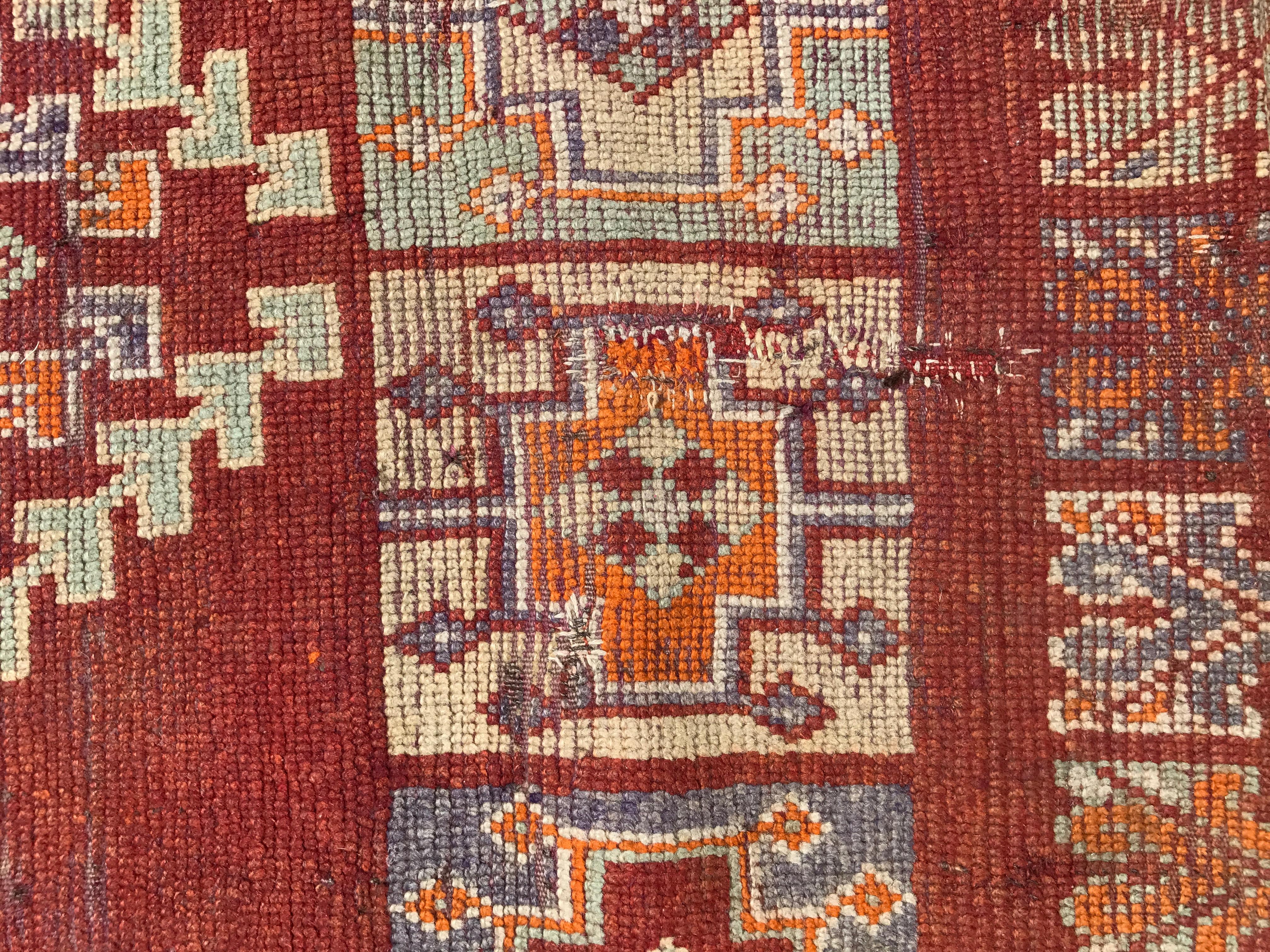 Antique Moroccan Berbere Tribal Long Rug 12