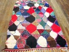 Alfombra marroquí antigua, Boucherouitte 4' 2'' x 6' 6''