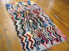 Vibrant Jewel Tone Colors Primitive and Tribal Berber Moroccan Boucherouitte Rug