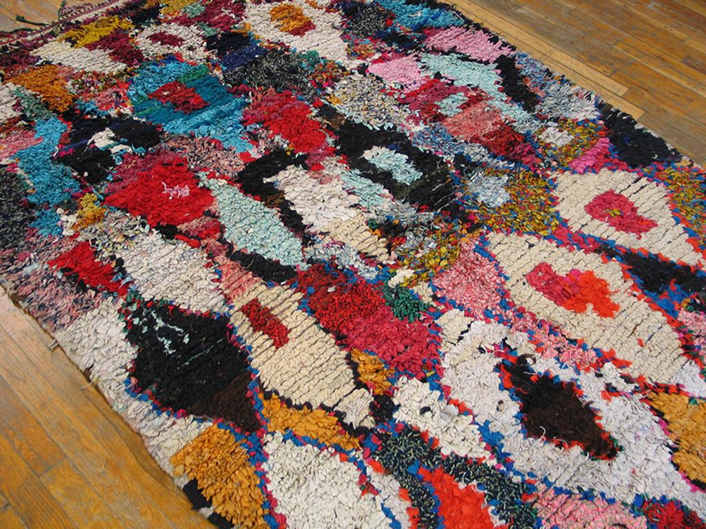 Antique Moroccan, Boucherouitte Rug In Good Condition For Sale In New York, NY