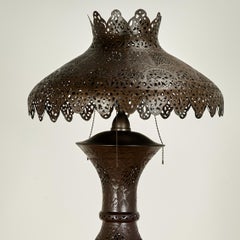 Antique Moroccan Brass Floor Lamp