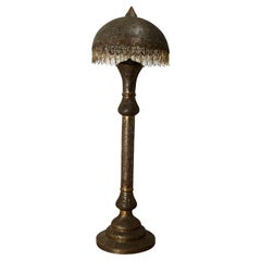 Antique Moroccan Brass Floor Lamp