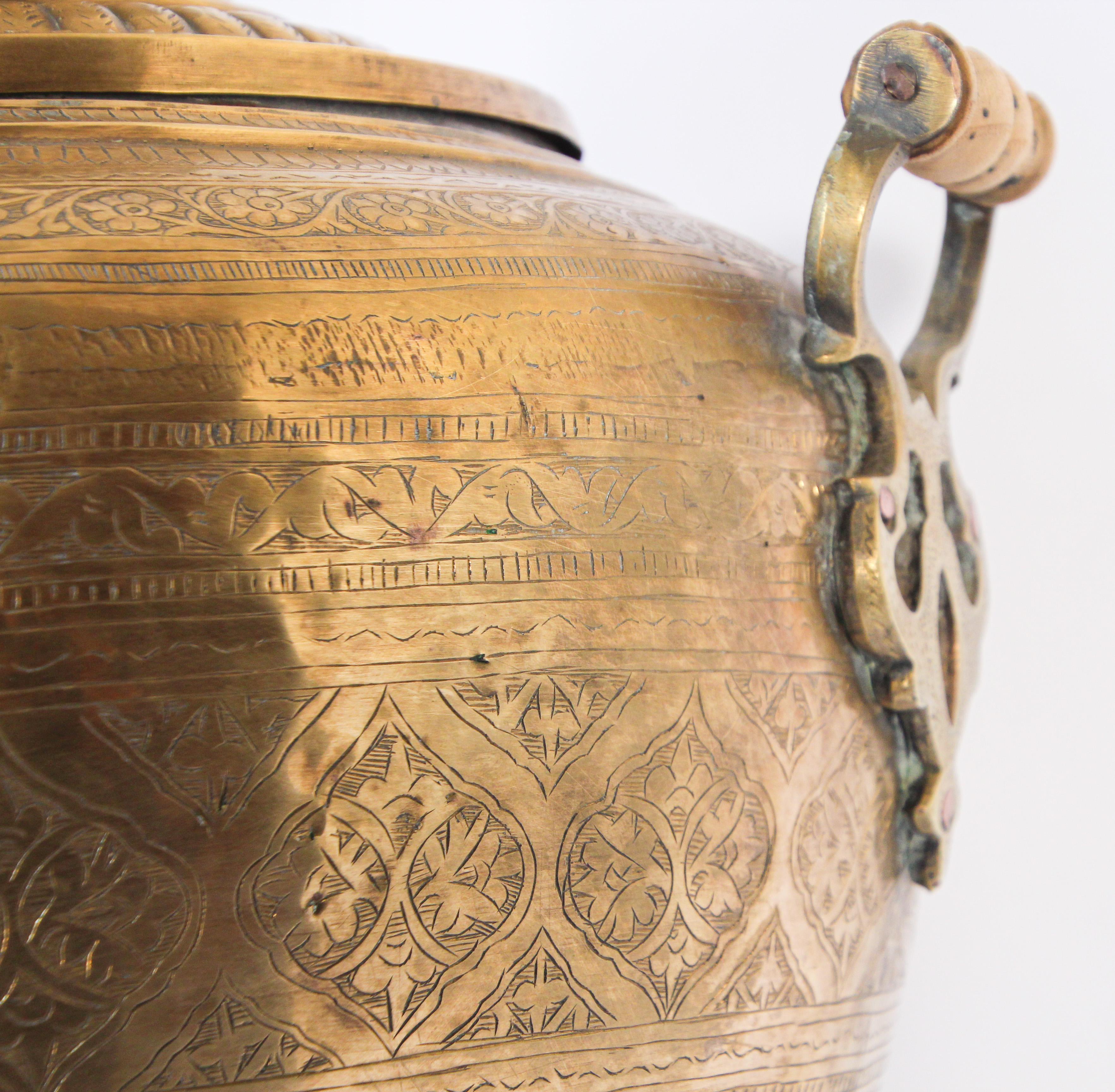 Antique Mughal Indian Brass Samovar For Sale 3