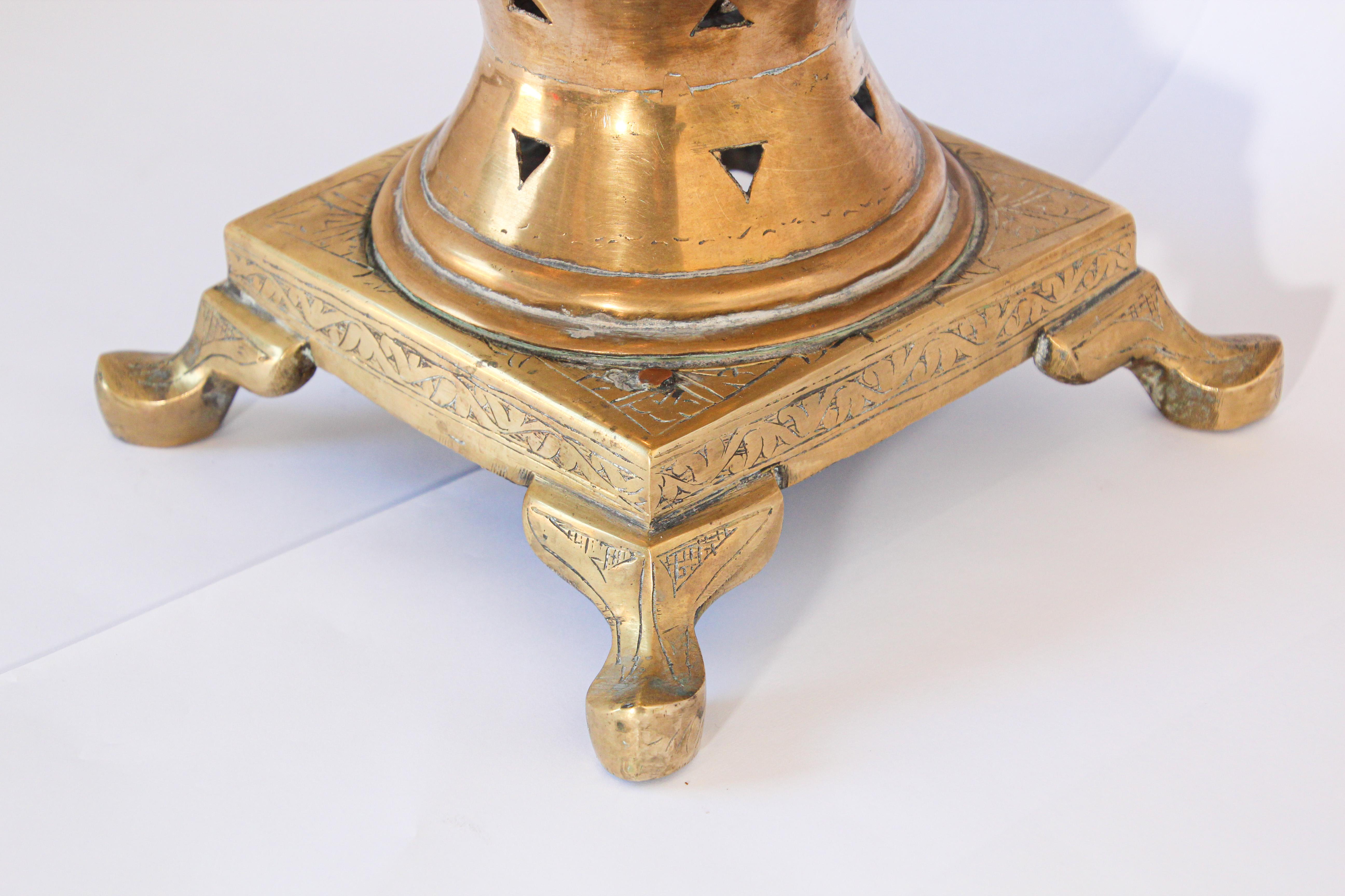 Antique Mughal Indian Brass Samovar For Sale 4