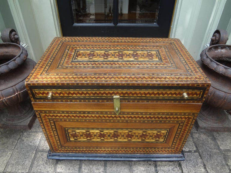 Islamic Antique Moroccan Coffer, Trunk or Box For Sale