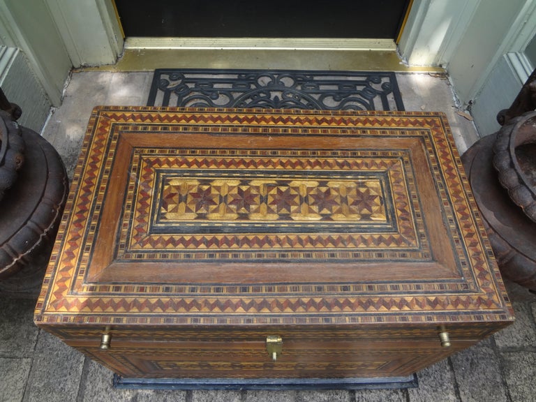 Early 20th Century Antique Moroccan Coffer, Trunk or Box For Sale