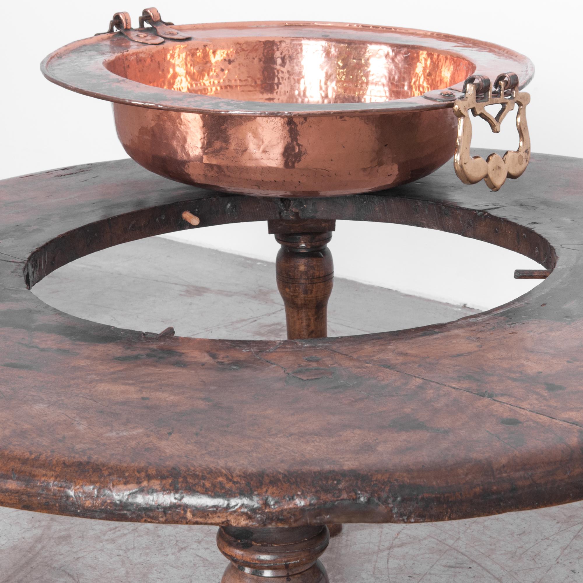 Antique Moroccan Couscous Table In Good Condition In High Point, NC