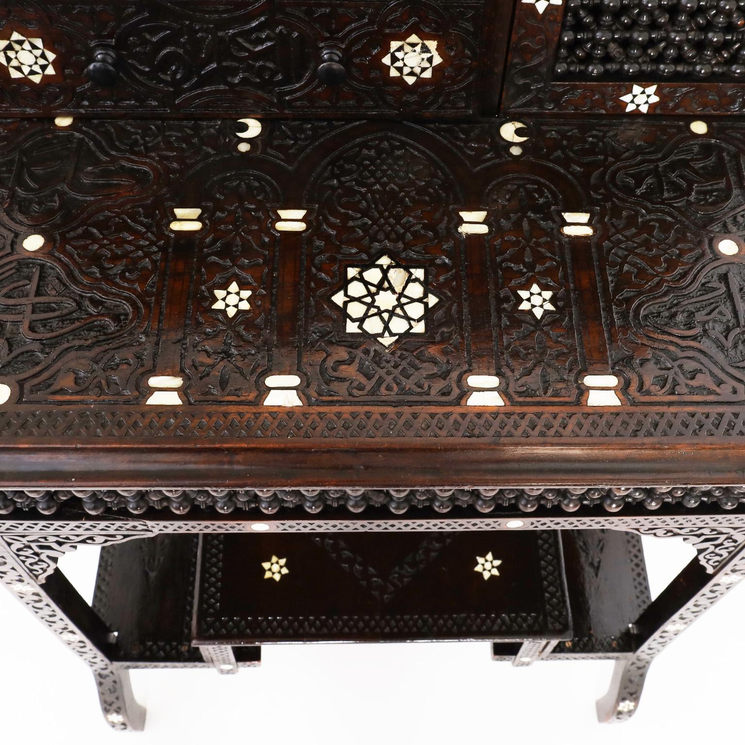 Mahogany Antique Moroccan Desk or Escritoire For Sale