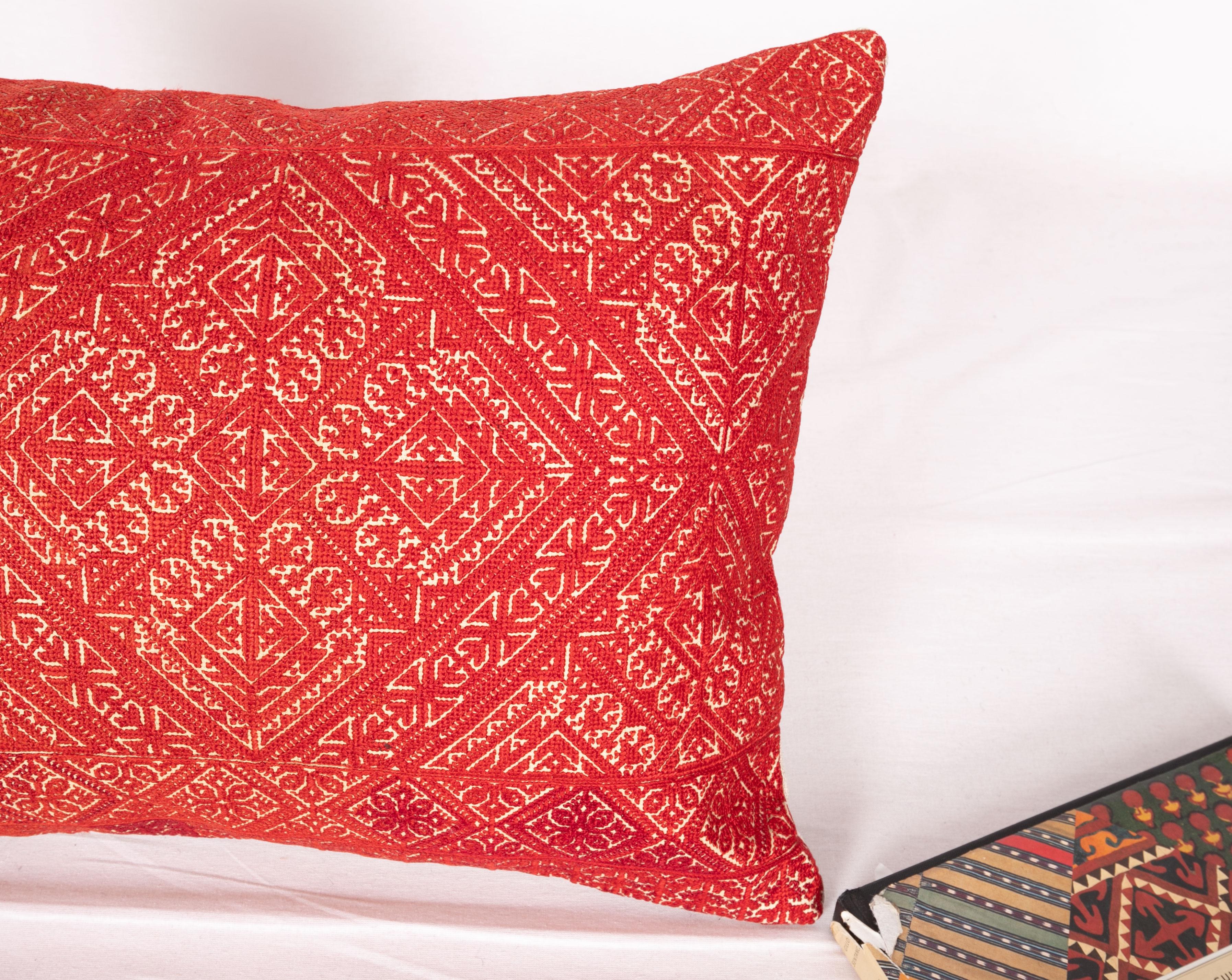 Embroidered Antique Moroccan Fez Embroidery Pillow Case, Early 20th Century