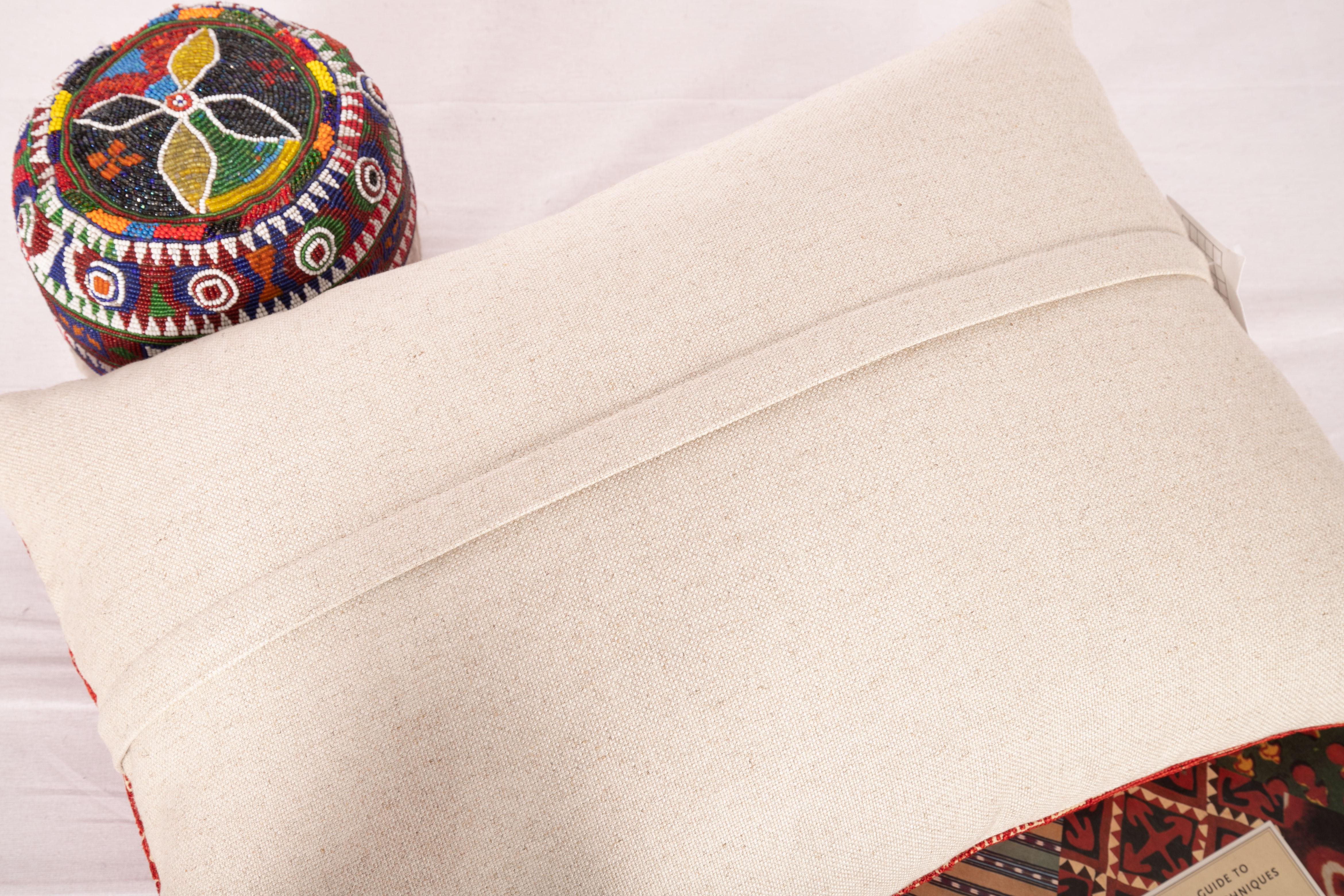 Antique Moroccan Fez Embroidery Pillow Case, Early 20th Century In Good Condition In Istanbul, TR