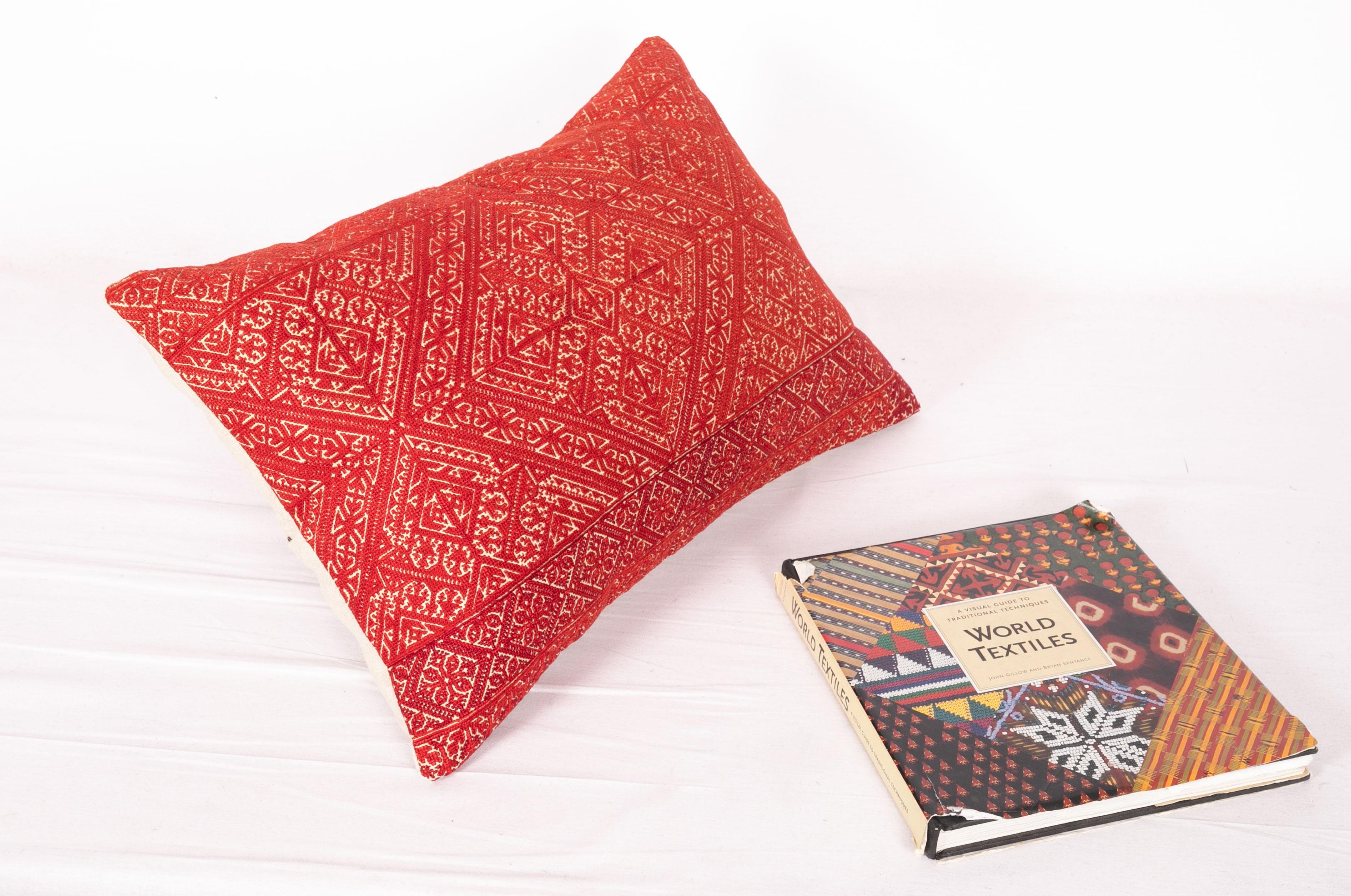 Antique Moroccan Fez Embroidery Pillow Case, Early 20th Century In Good Condition In Istanbul, TR