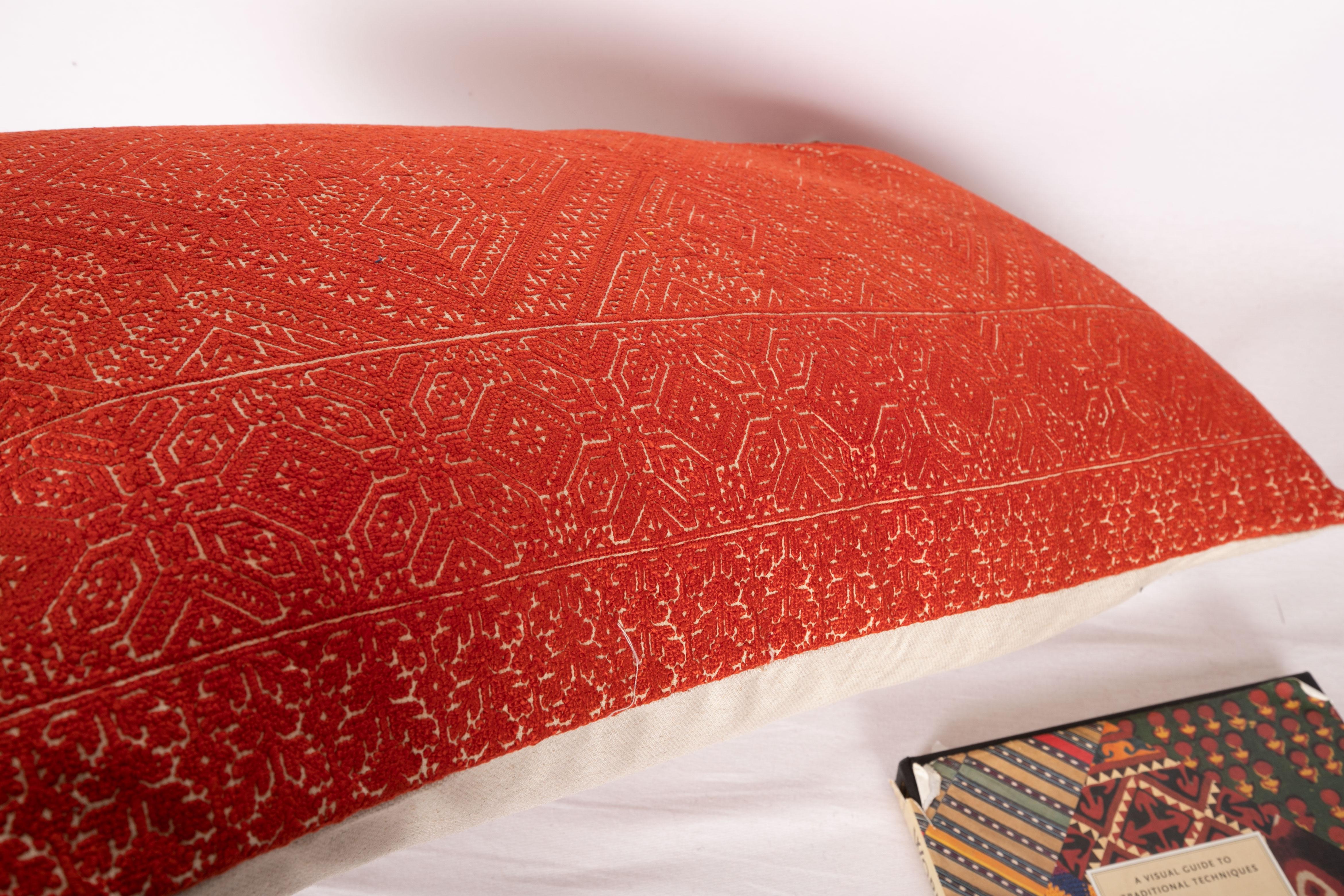 Antique Moroccan Fez Embroidery Pillow Case, Early 20th Century 1