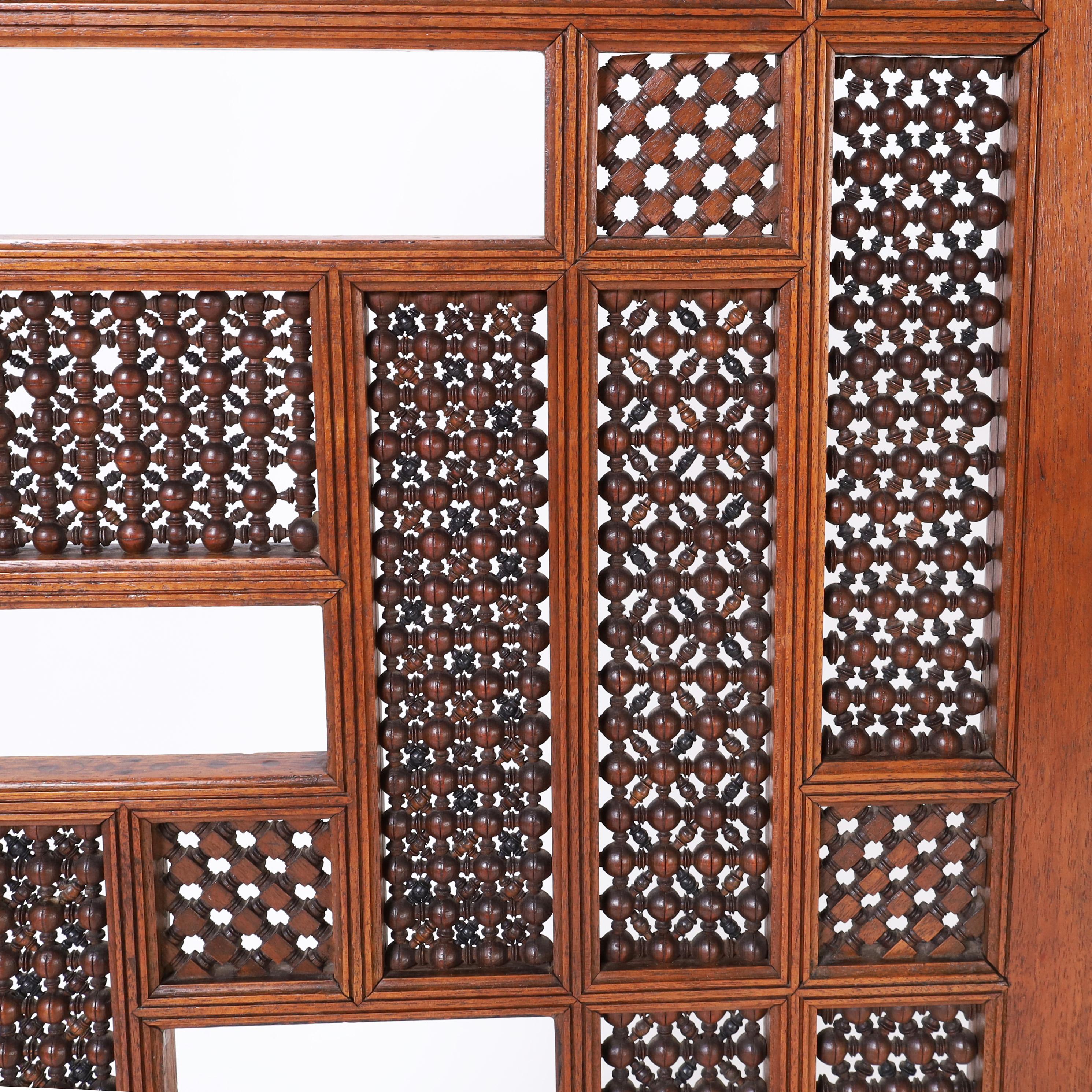 Antique Moroccan Fire Screen In Good Condition For Sale In Palm Beach, FL