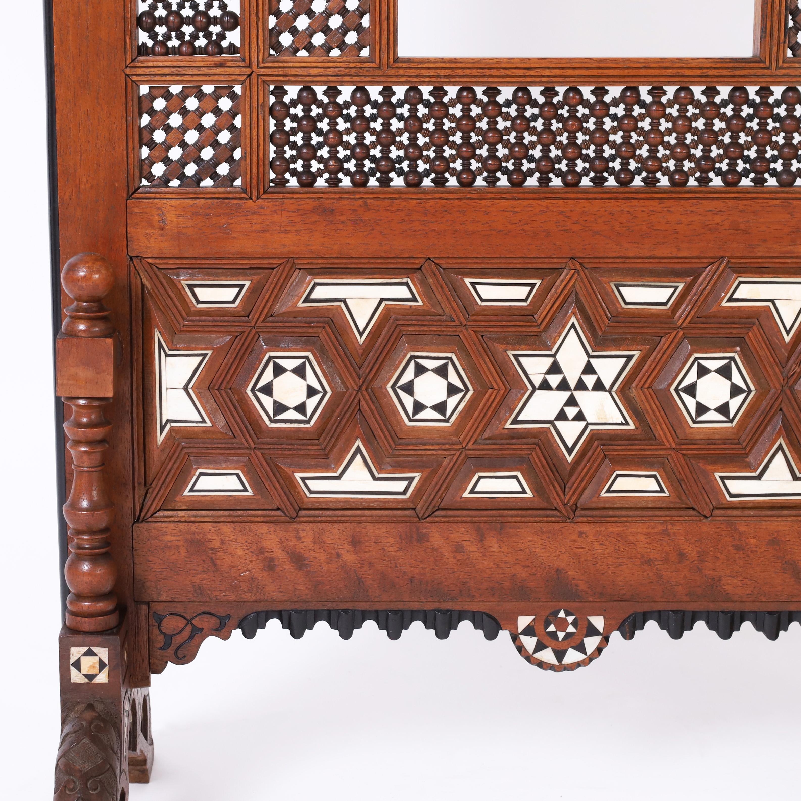 20th Century Antique Moroccan Fire Screen For Sale