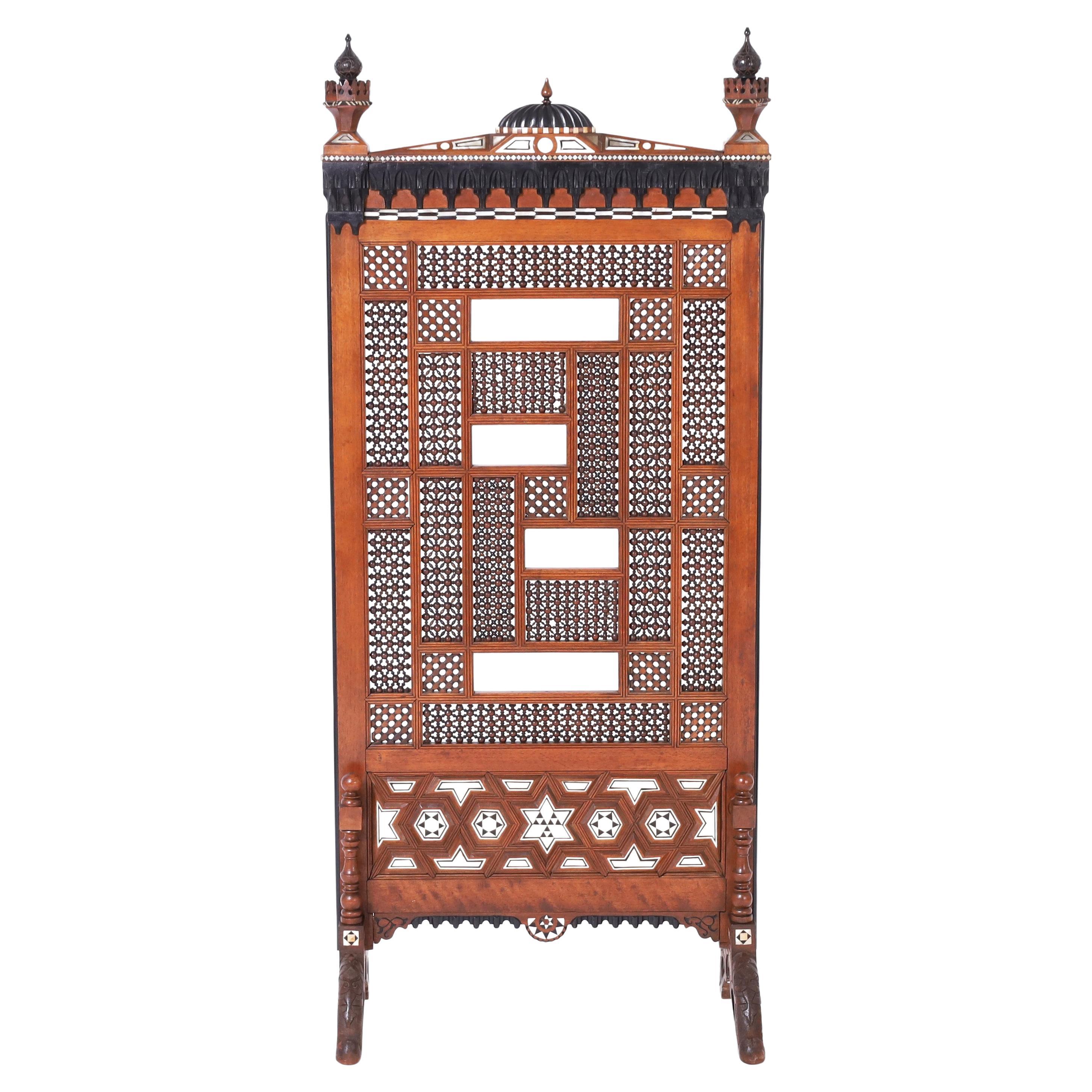 Antique Moroccan Fire Screen For Sale