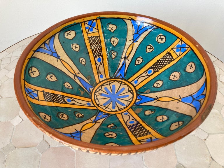 Antique Moroccan Handcrafted Pottery Bowl 6