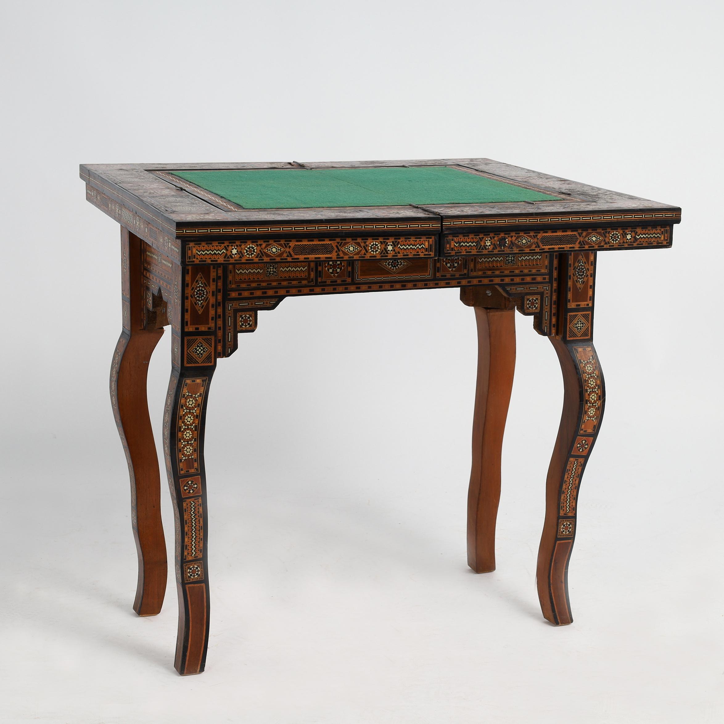 Antique Moroccan Inlaid Game Table 6