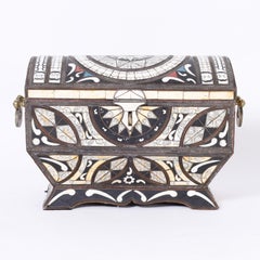 Antique Moroccan Inlaid Treasure Chest