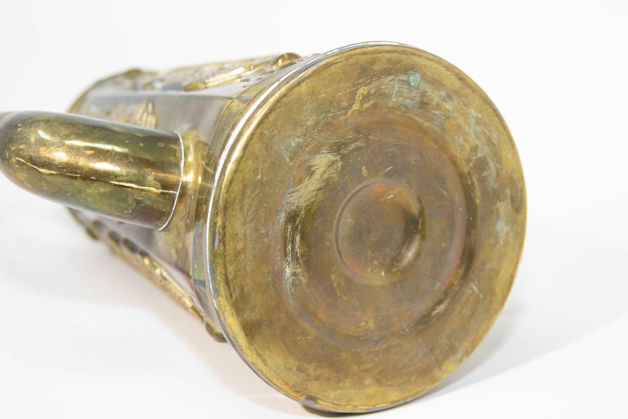 Antique Moroccan Islamic Brass Coffee Pot Dallah 2