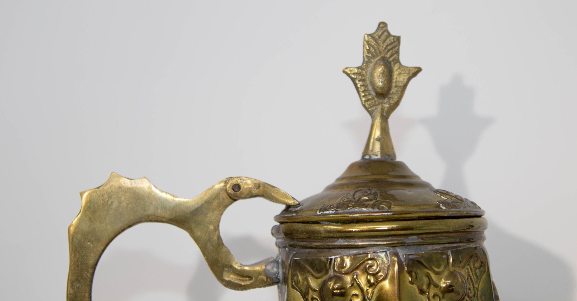 antique brass coffee pot