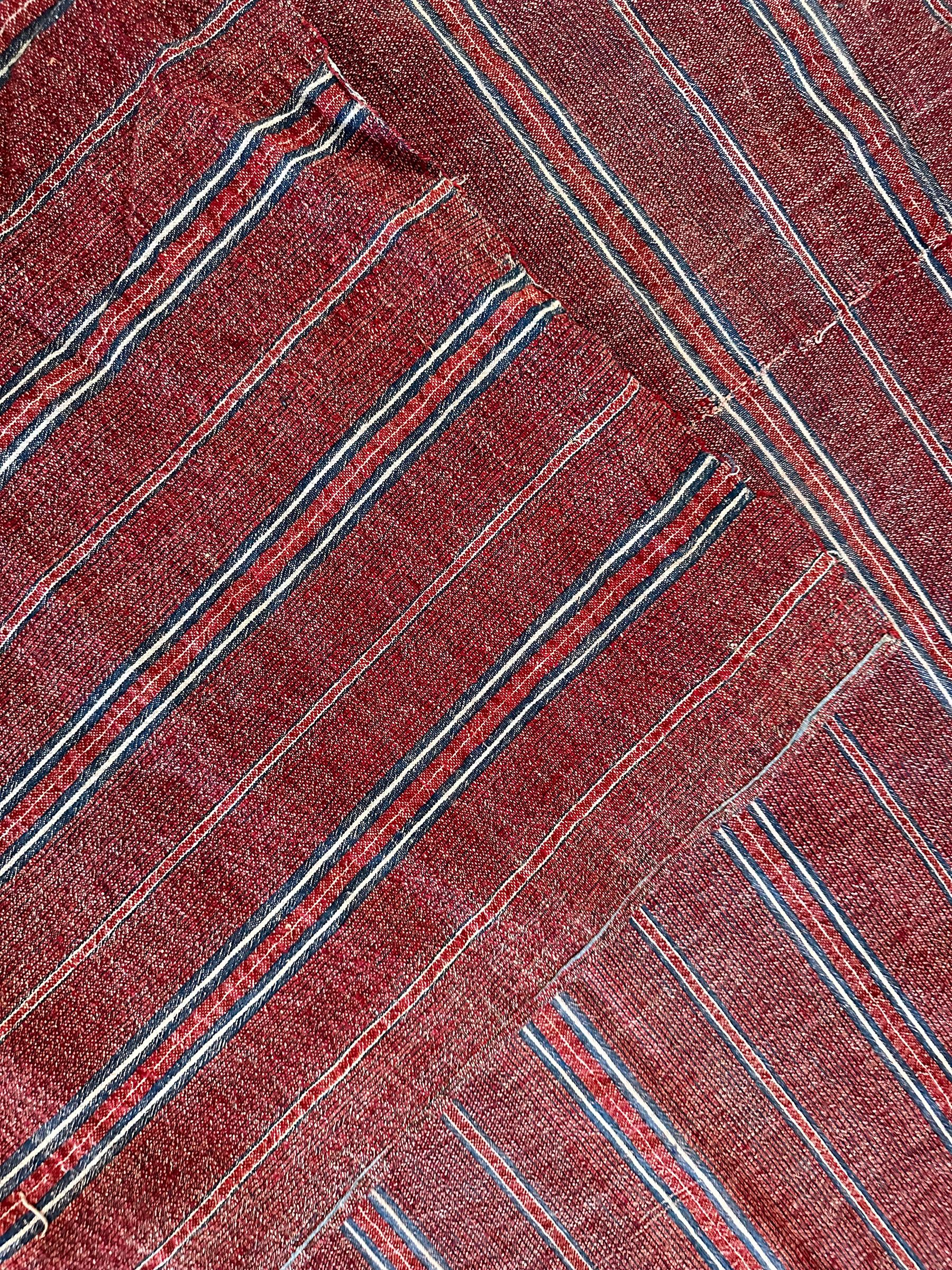 Antiker marokkanischer Kelim-Kelim-Teppich-Wandteppich, handgefertigt, 6x8 178cm x 226cm im Angebot 2