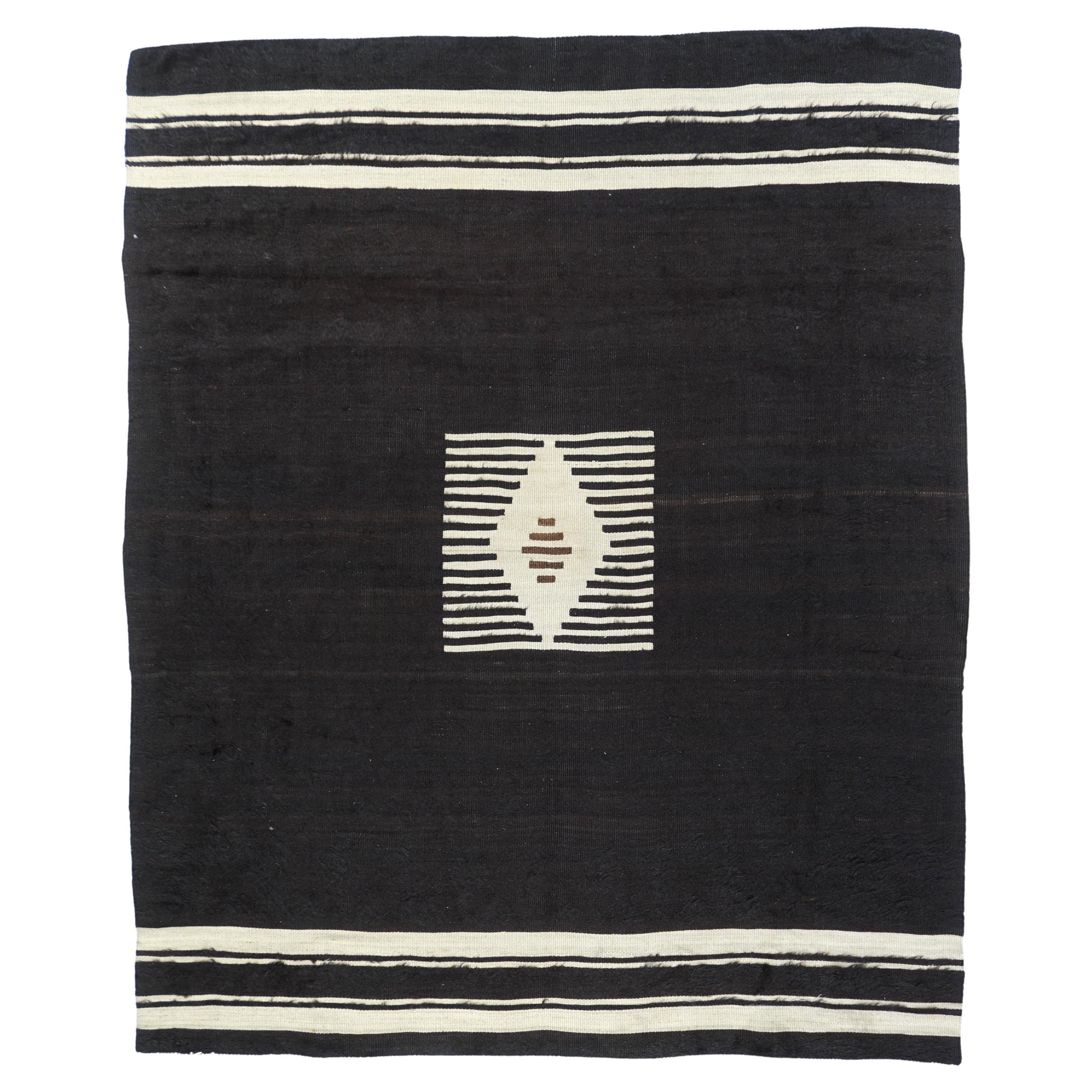 Antique Moroccan Kilim Rug 4'9" x 5’9”