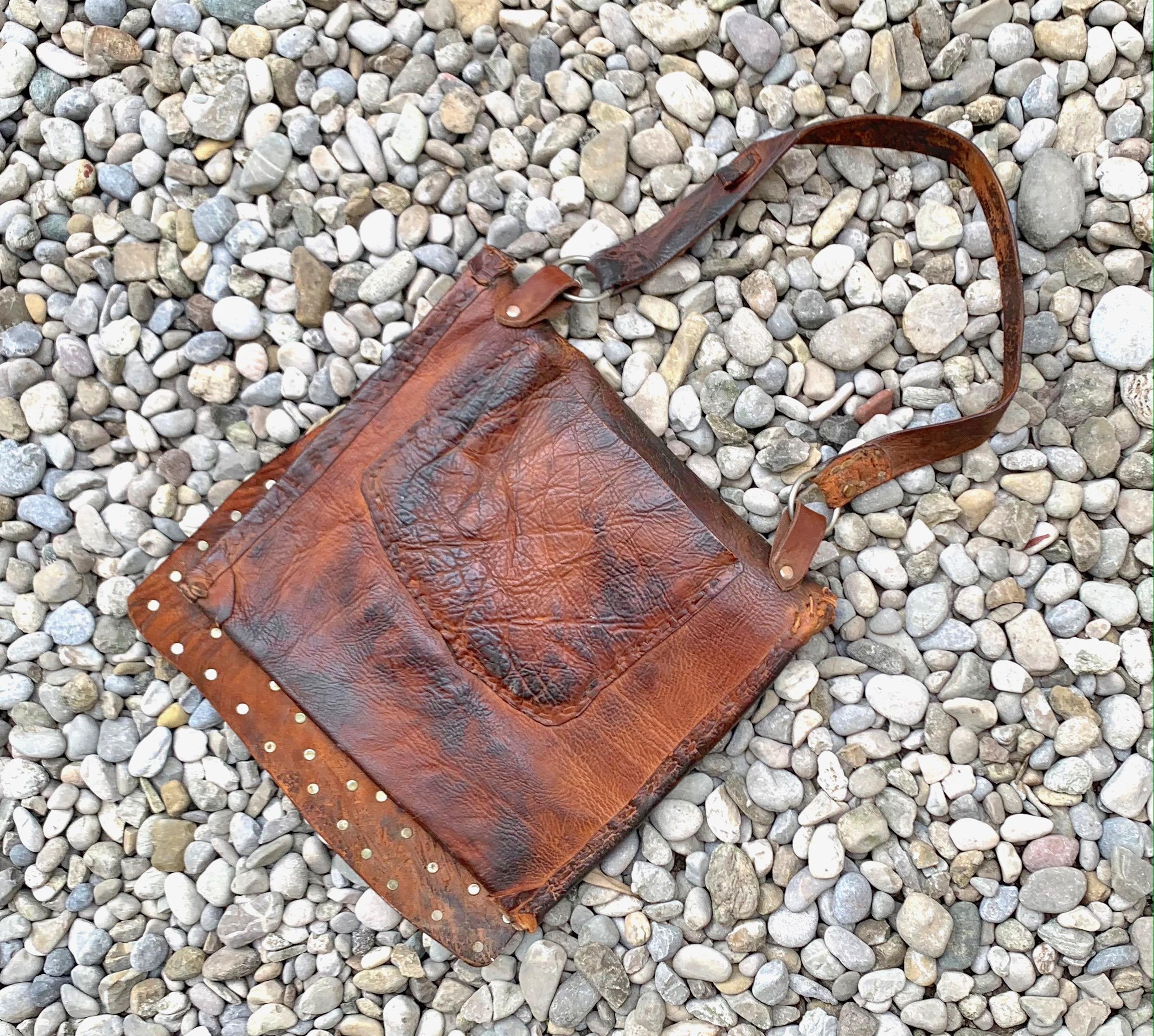 folk leather bag