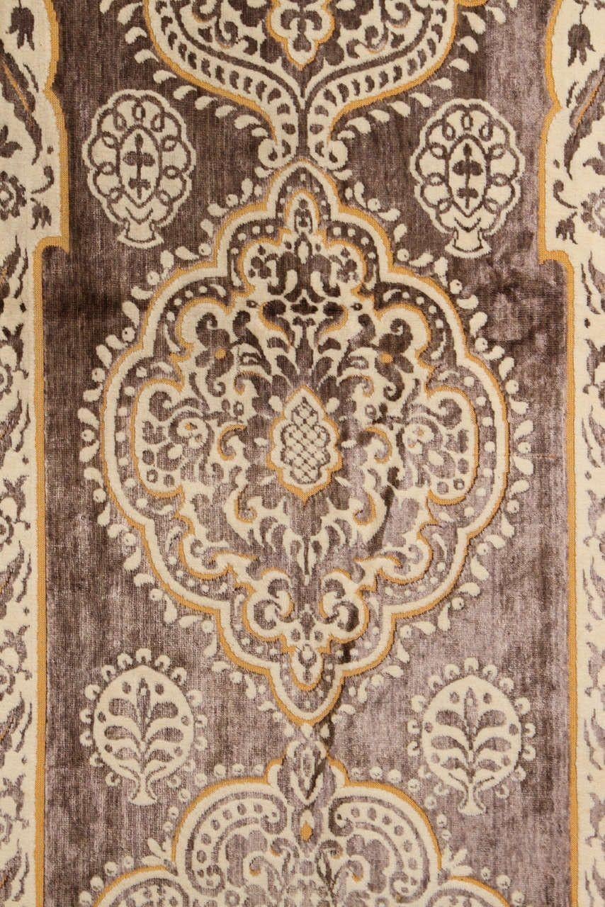 Antiker marokkanischer maurischer Wandteppich aus Seide und Textil, Wandbehang mit Hiti (Handgefertigt) im Angebot