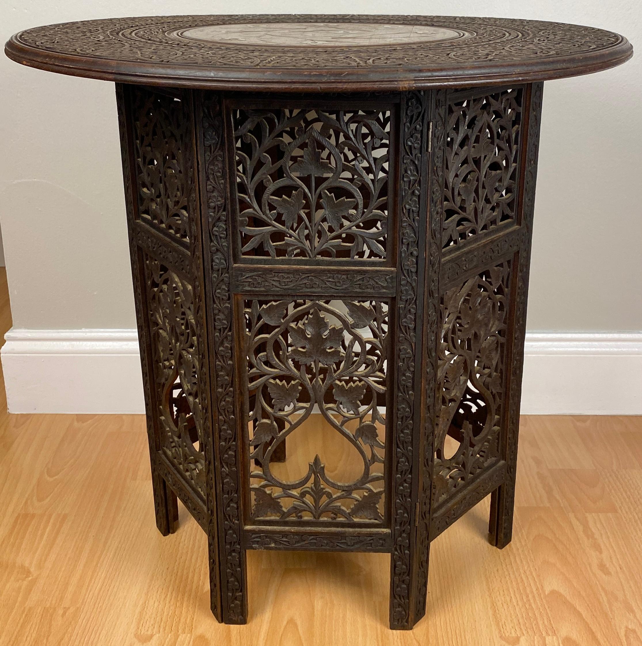 wood carved end tables
