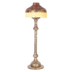 Vintage Moroccan Pierced Brass Floor Lamp