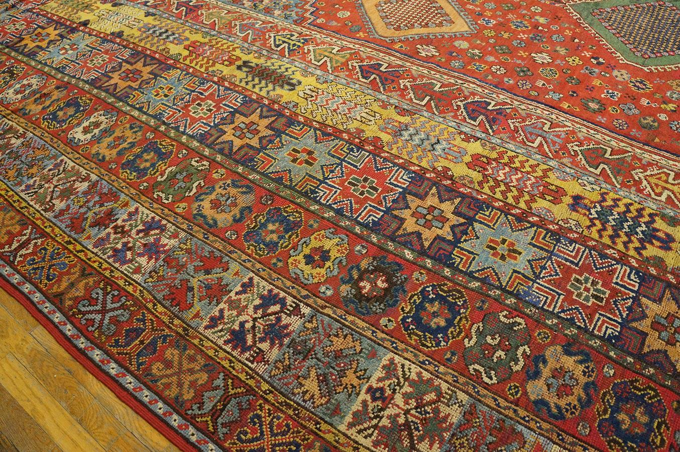 Late 19th Century Moroccan Rabat Carpet ( 14'10