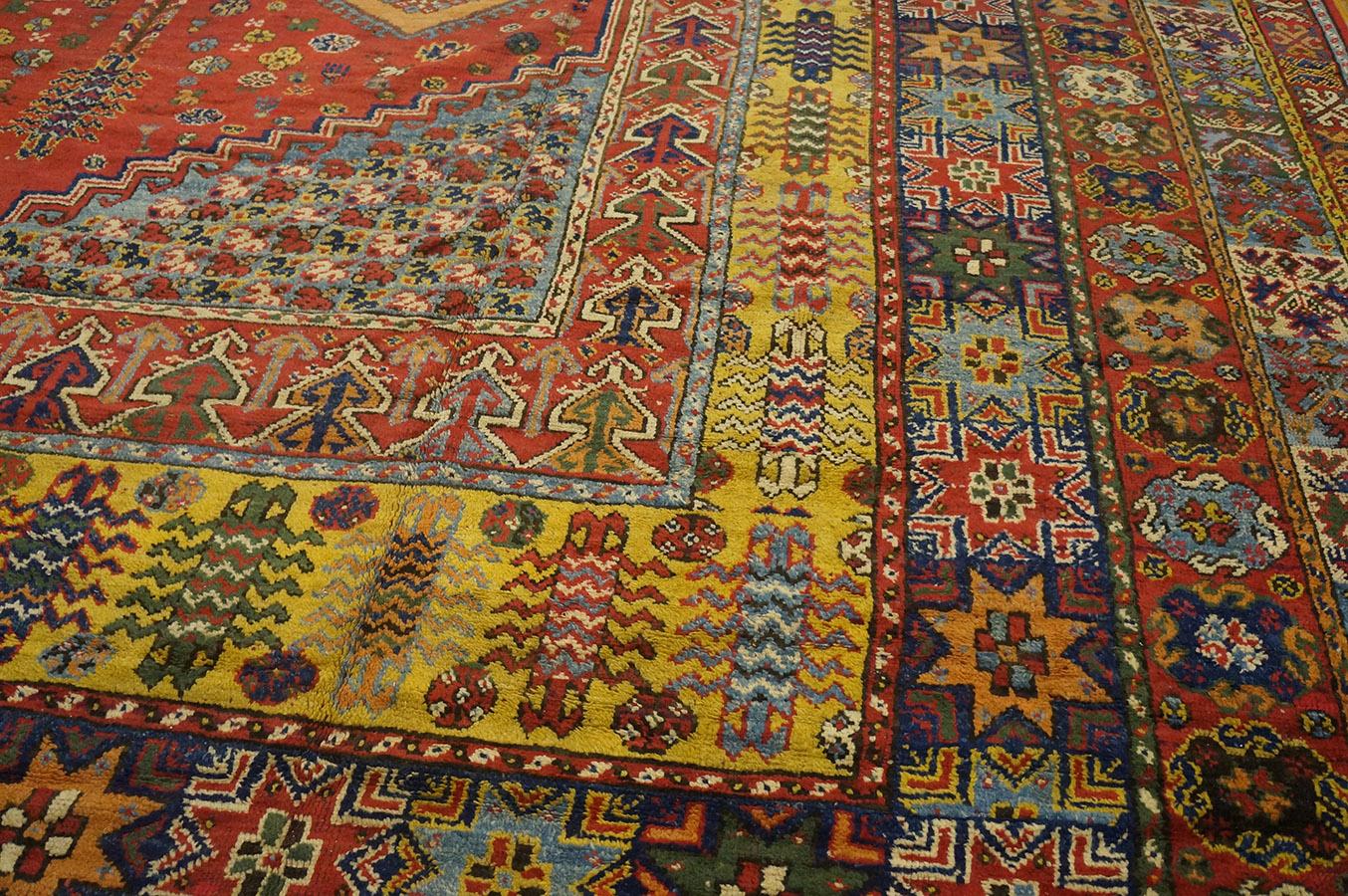 Late 19th Century Moroccan Rabat Carpet ( 14'10