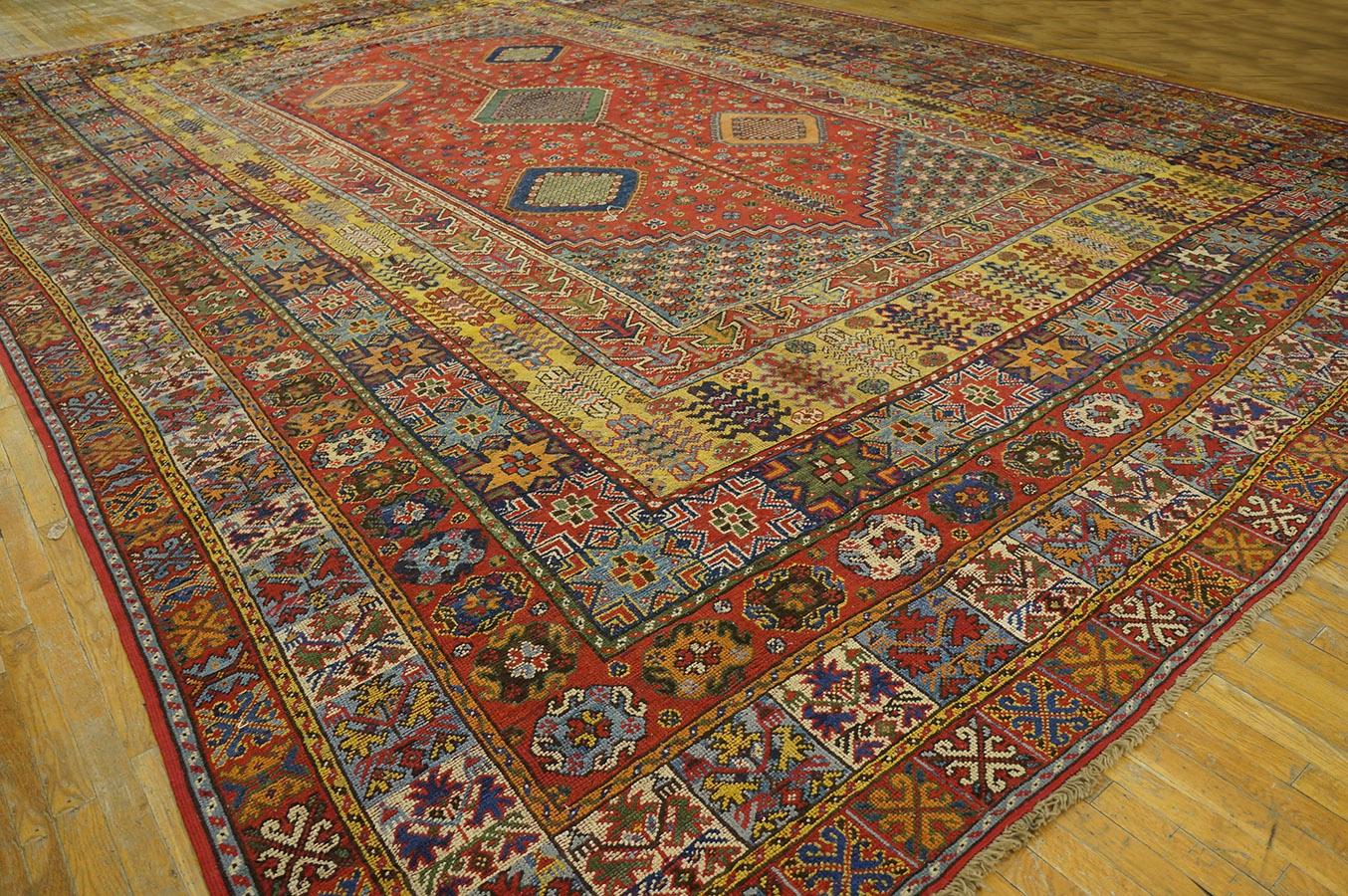 Late 19th Century Moroccan Rabat Carpet ( 14'10