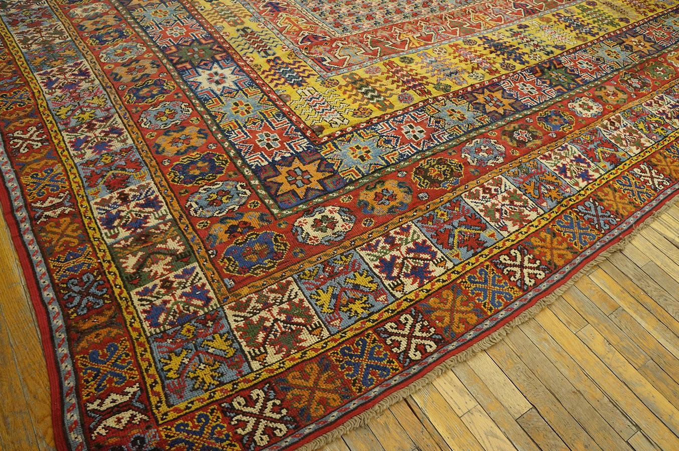 Late 19th Century Moroccan Rabat Carpet ( 14'10
