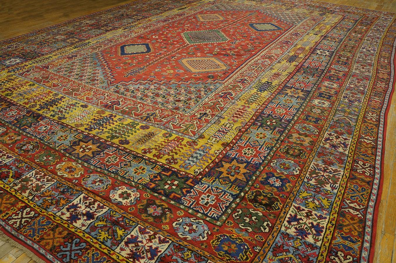 Late 19th Century Moroccan Rabat Carpet ( 14'10