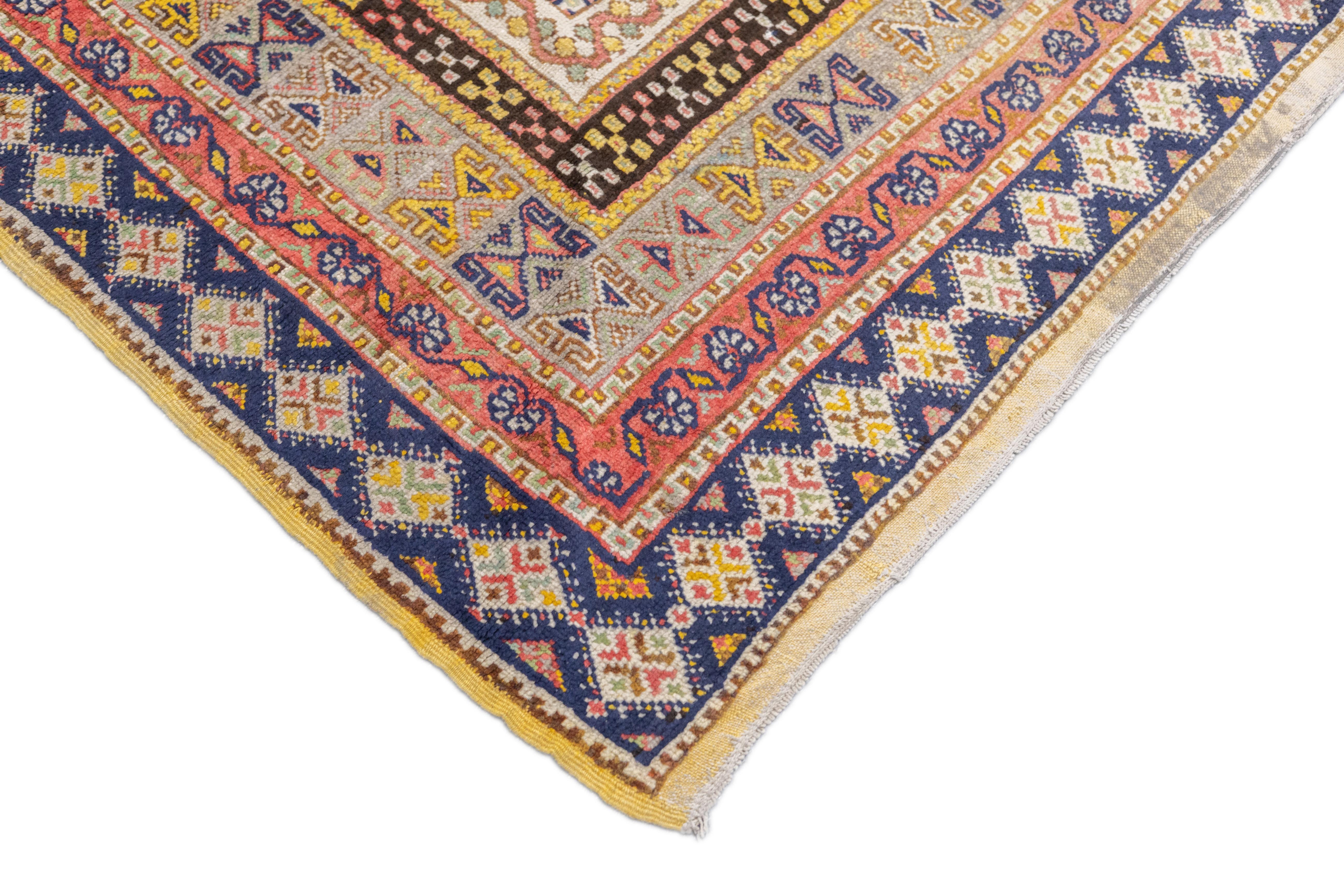 Hand-Knotted Antique Moroccan Rug 6'9'' x 9'8'' For Sale