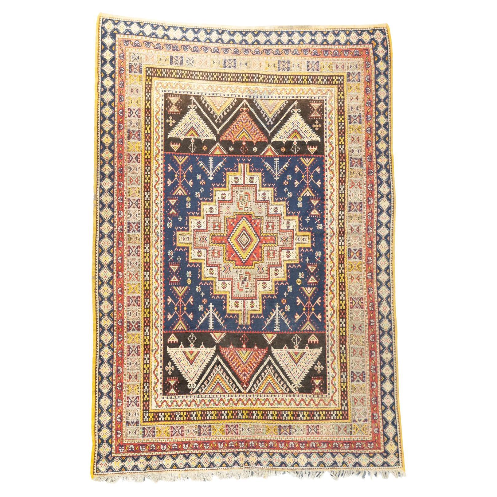Antique Moroccan Rug 6'9'' x 9'8'' For Sale