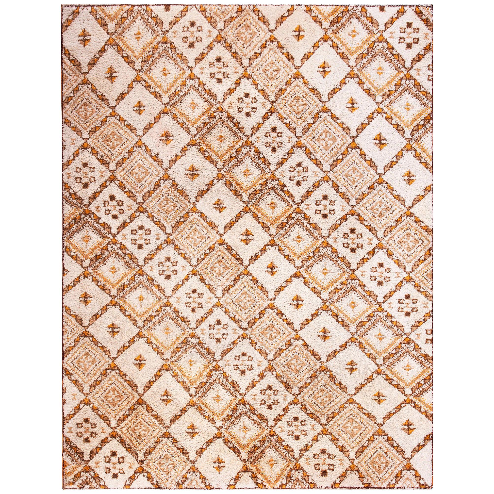 Tappeto Rabat marocchino vintage degli anni '70 ( 9' x 11'10" - 275 x 360 )