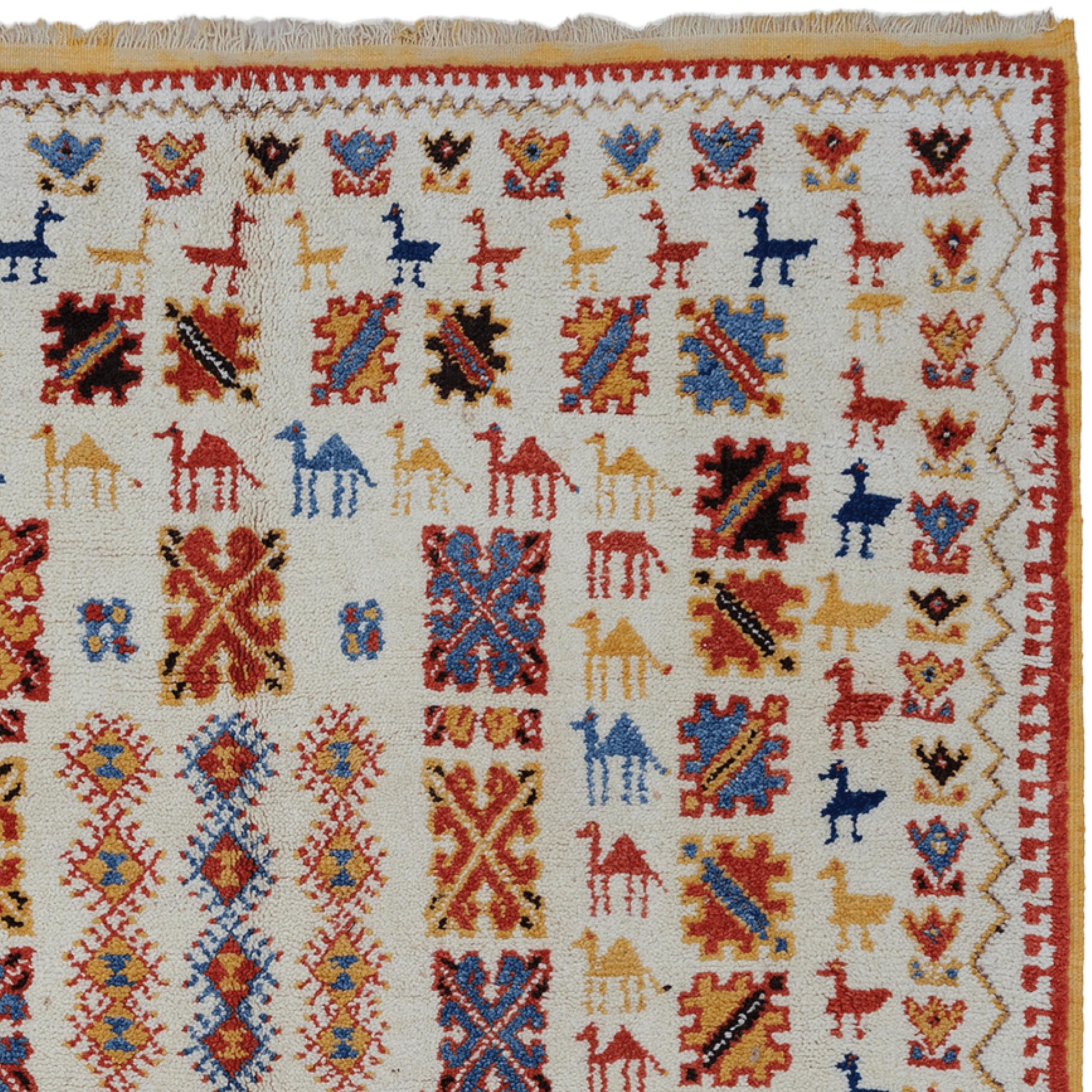 Annodato a mano Tappeto marocchino antico - fine del XIX secolo in vendita